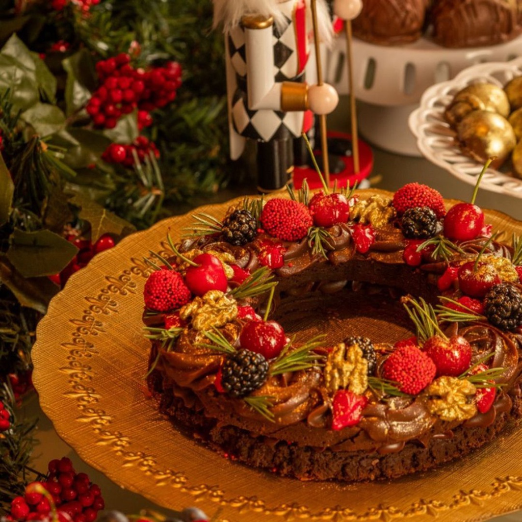 TORTA GUIRLANDA DE BROWNIE